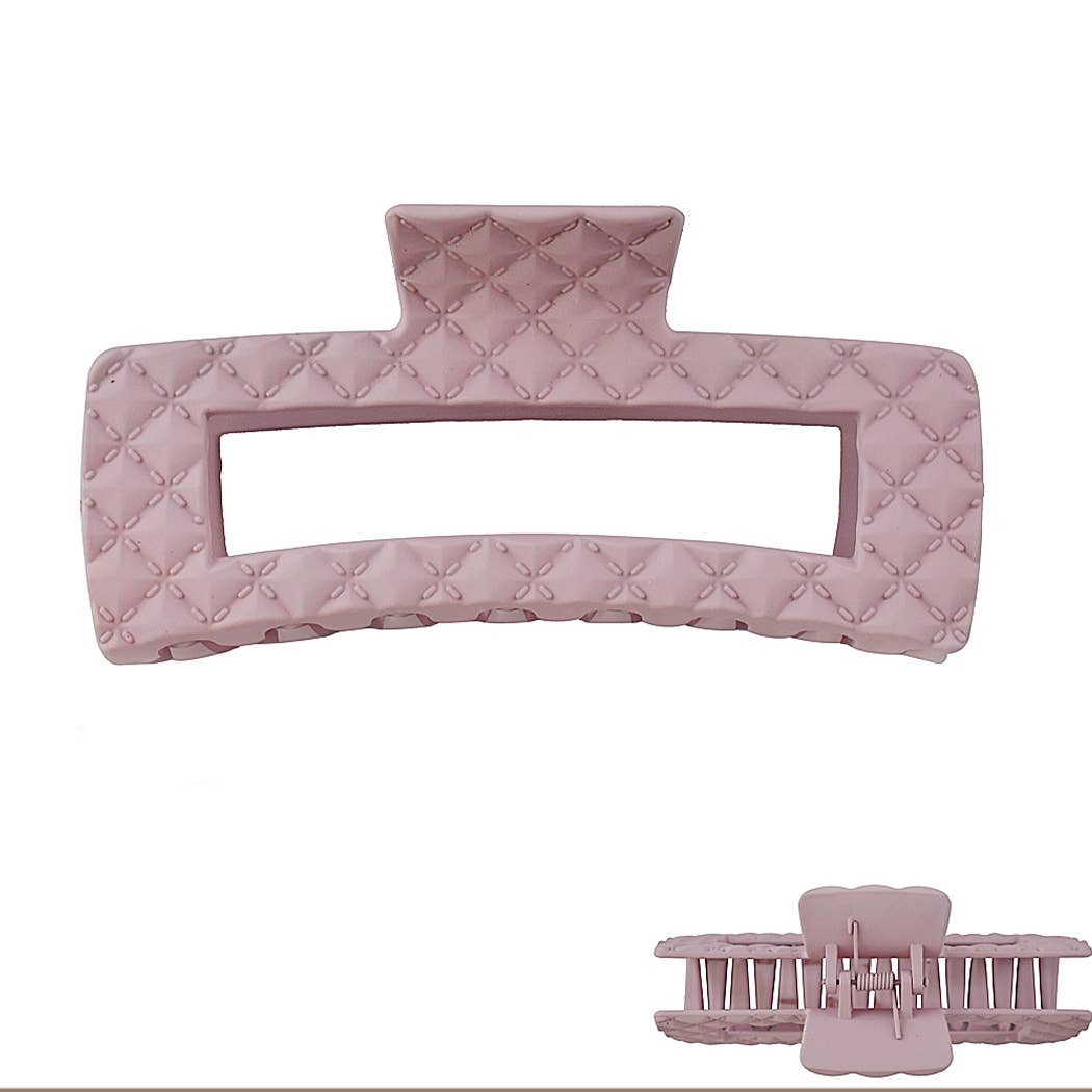Embossed Matte Rectangle Hair Claw