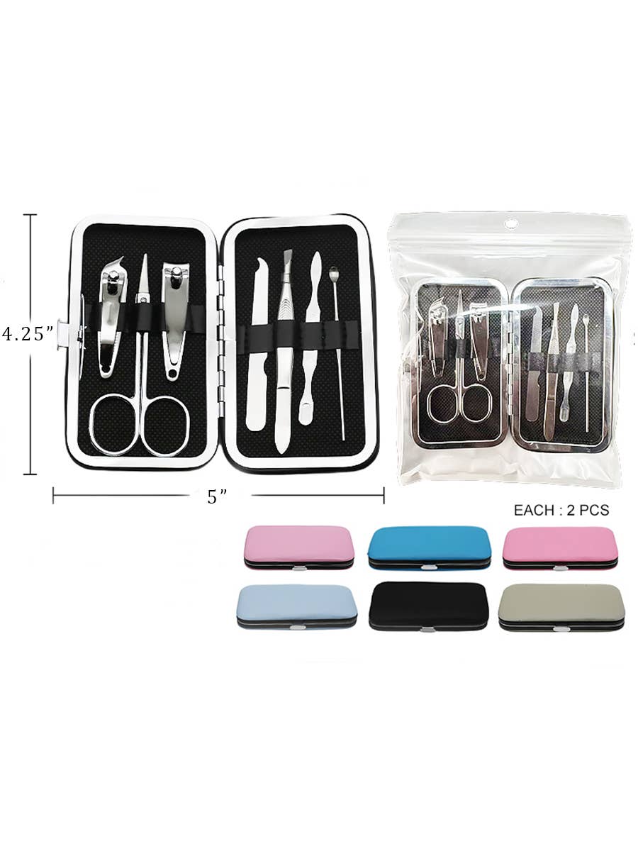 Personal Mani and Pedi Kit care tools with case