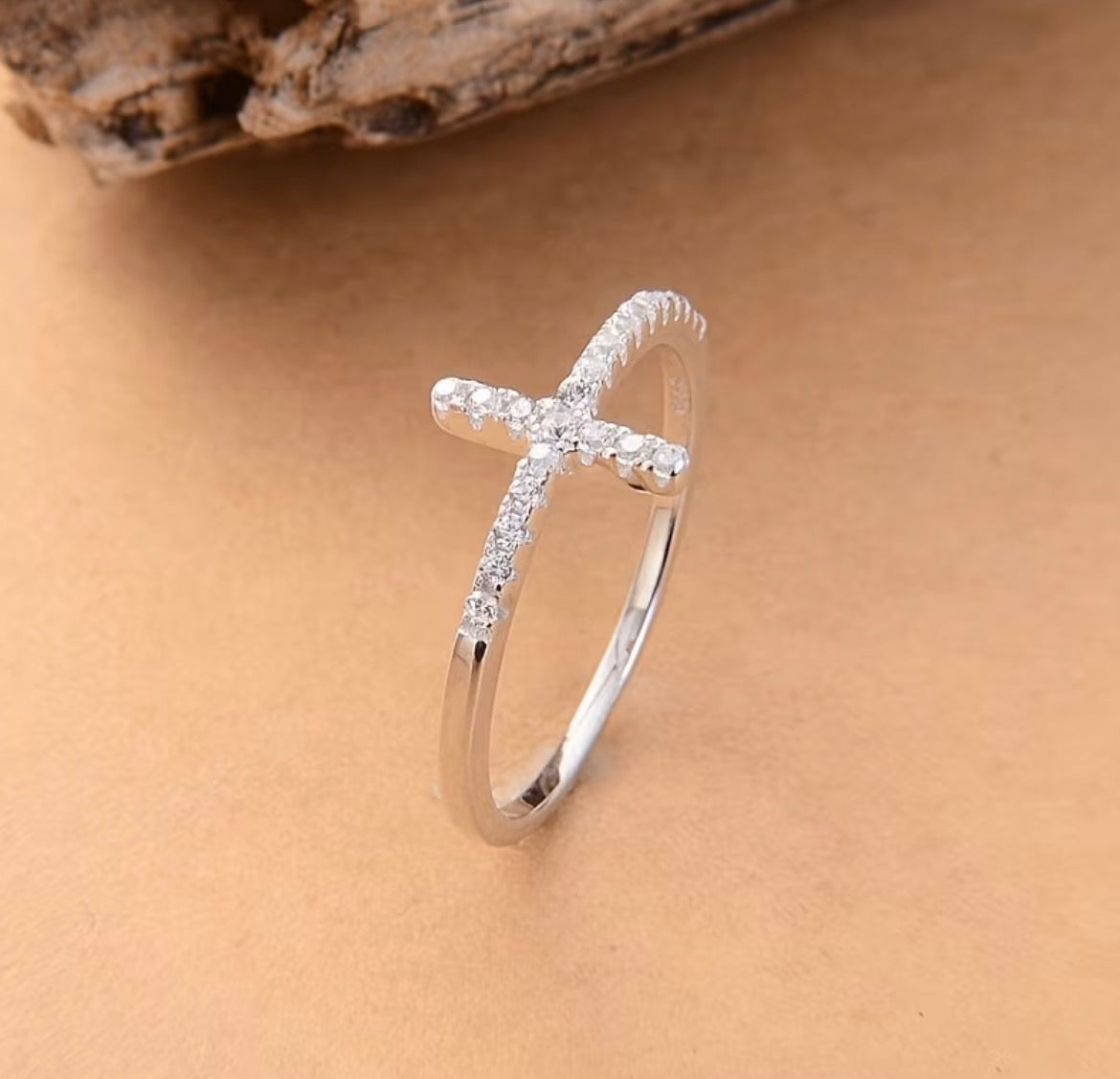 CZ Cross Ring