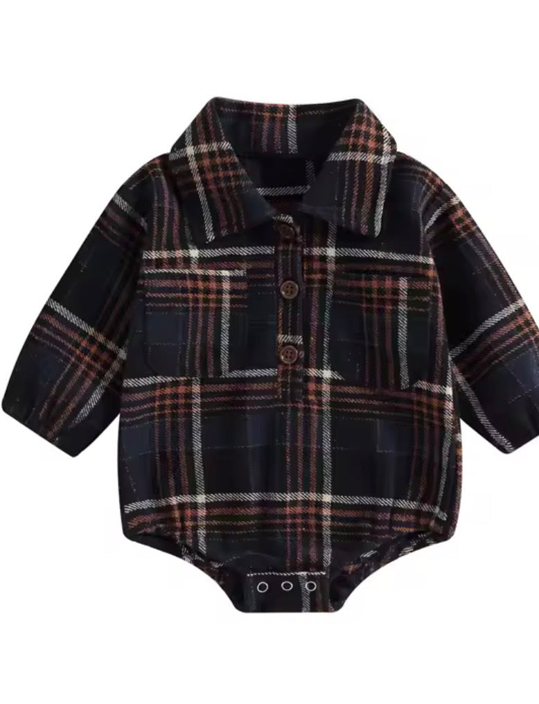 Flannel Onsie Button Up