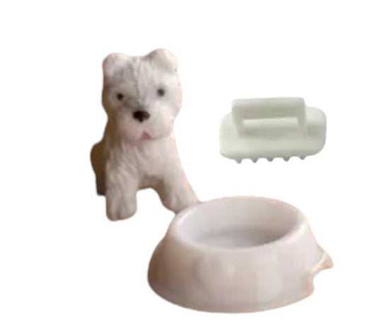 Elf Pet Dog with Bowl & Brush