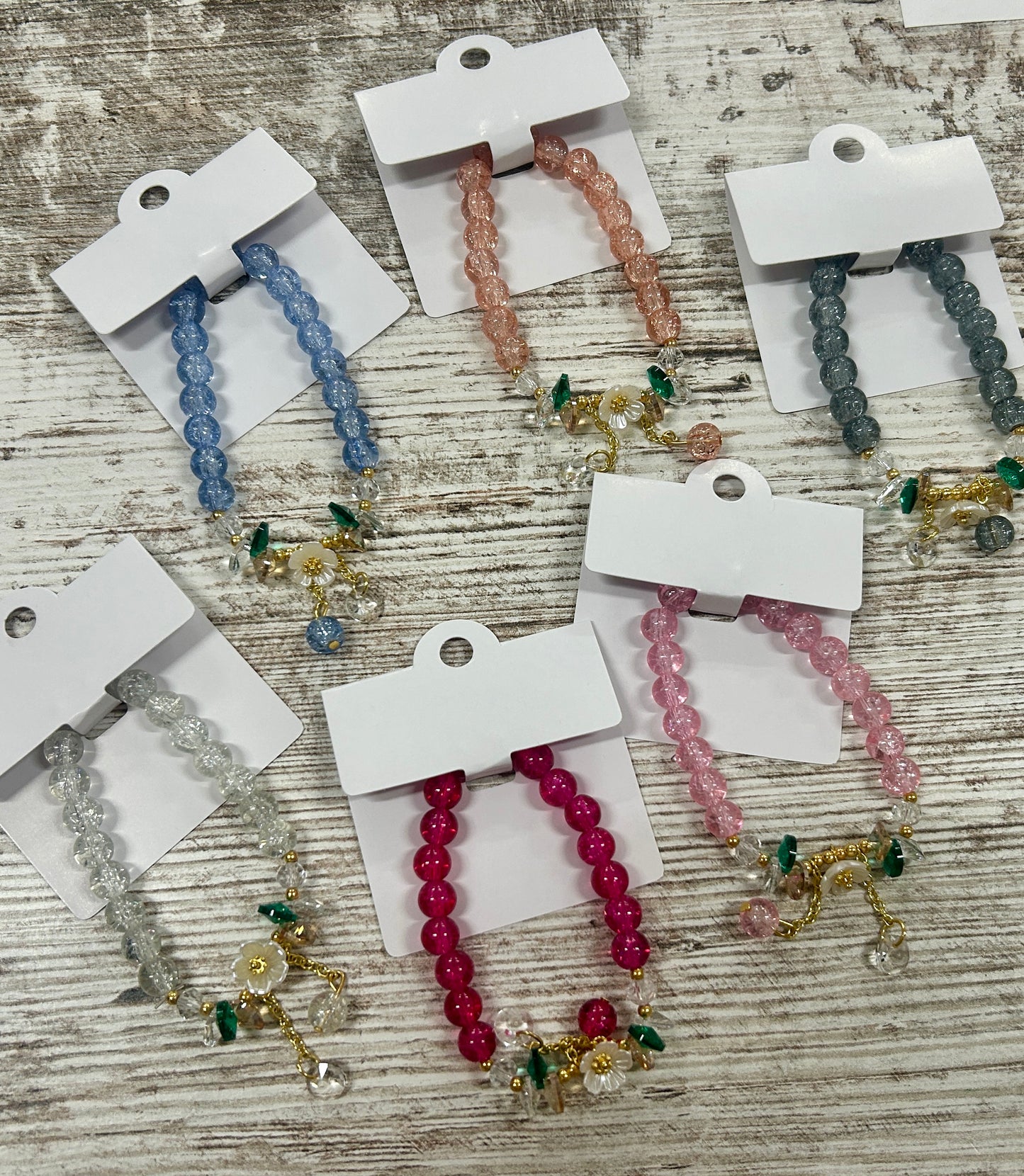 Camellia Flower Bead Bracelet