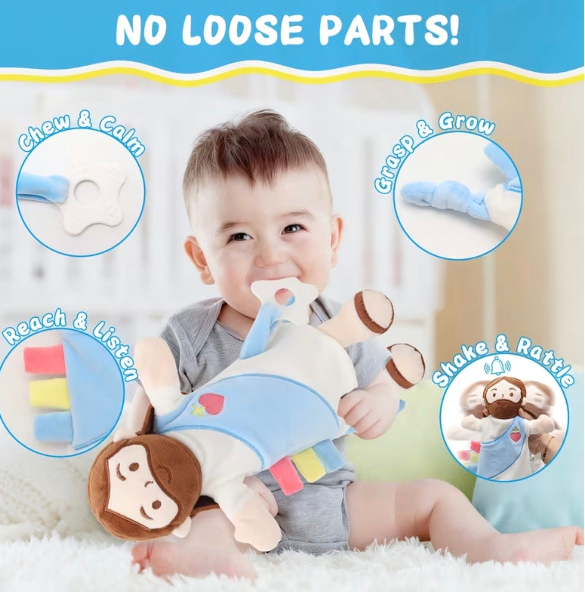 Jesus Teether Cuddle Buddy