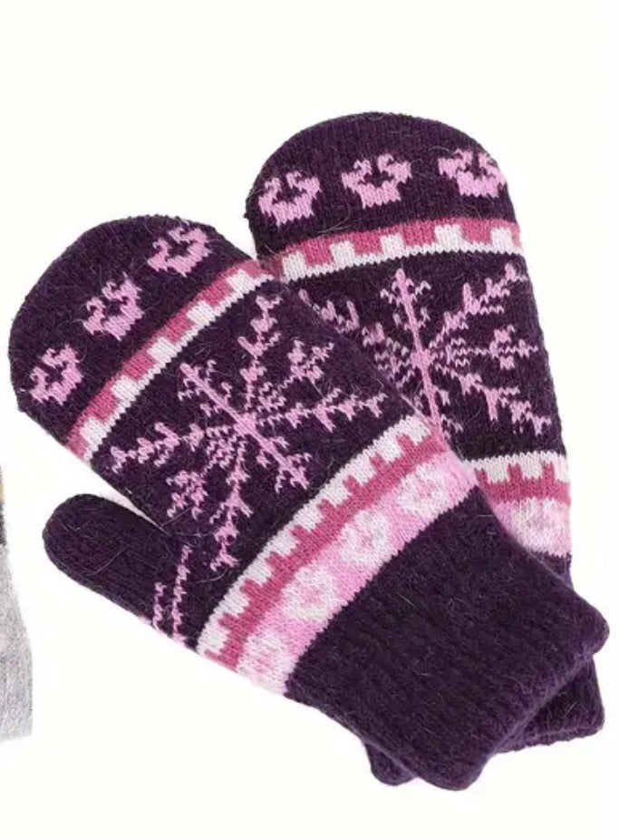 Womens Fleece Lined Mittens