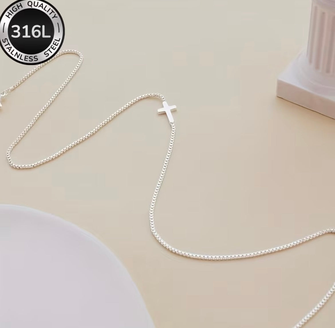 Side Cross Necklace
