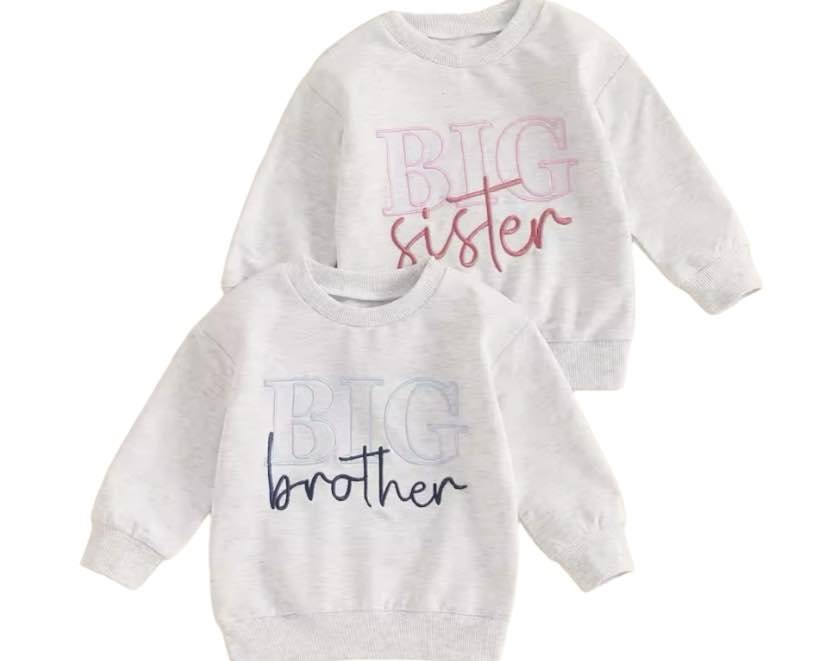 Big Sister Embroidered Sweatshirt