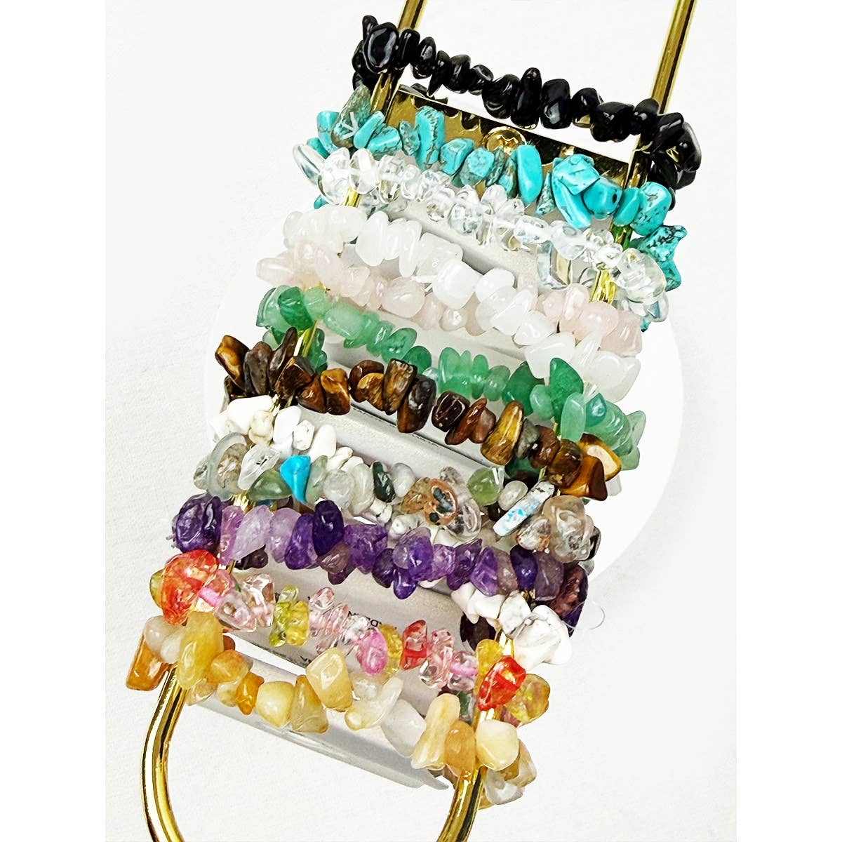 Irregular Stone Mixed Beads Stretch Bracelets