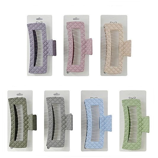 Embossed Matte Rectangle Hair Claw