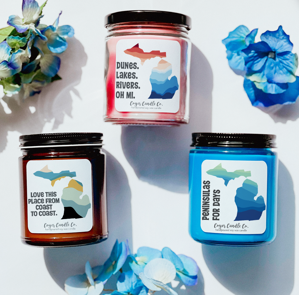 9 oz Jar Candle - Michigan Ribbons of Beauty