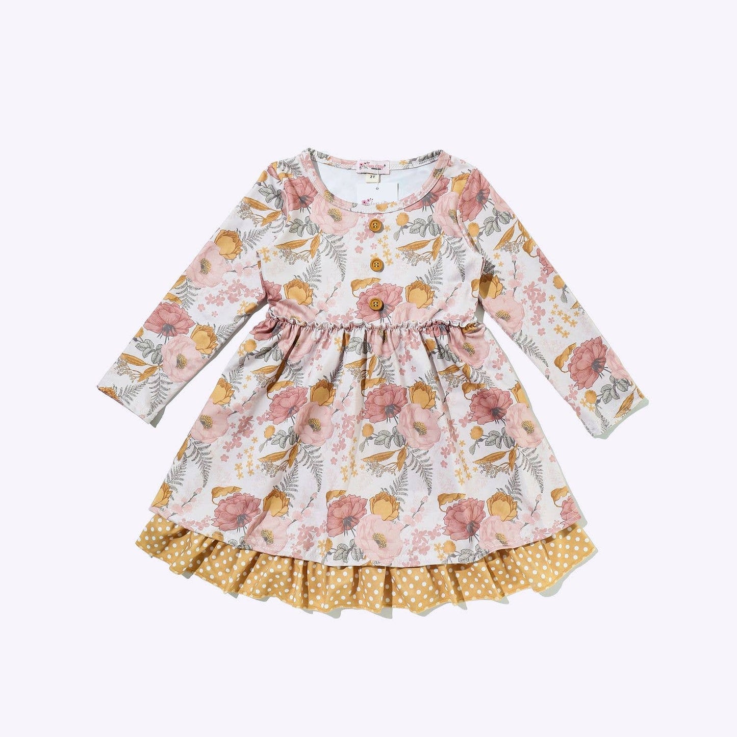 Rustic Floral Girls Dress