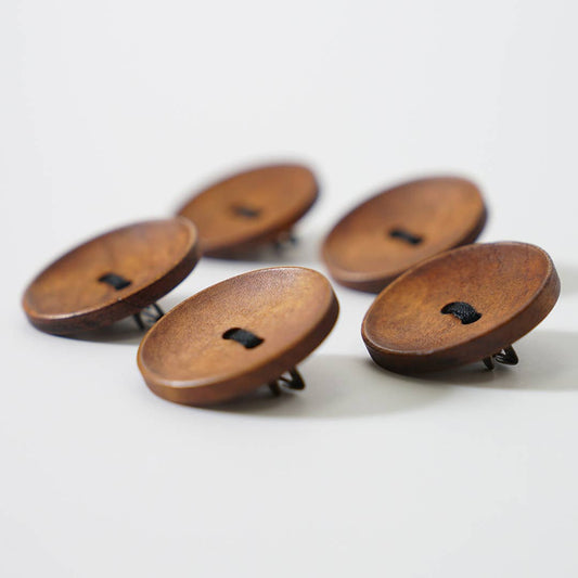Handmade Wood Button Brooch
