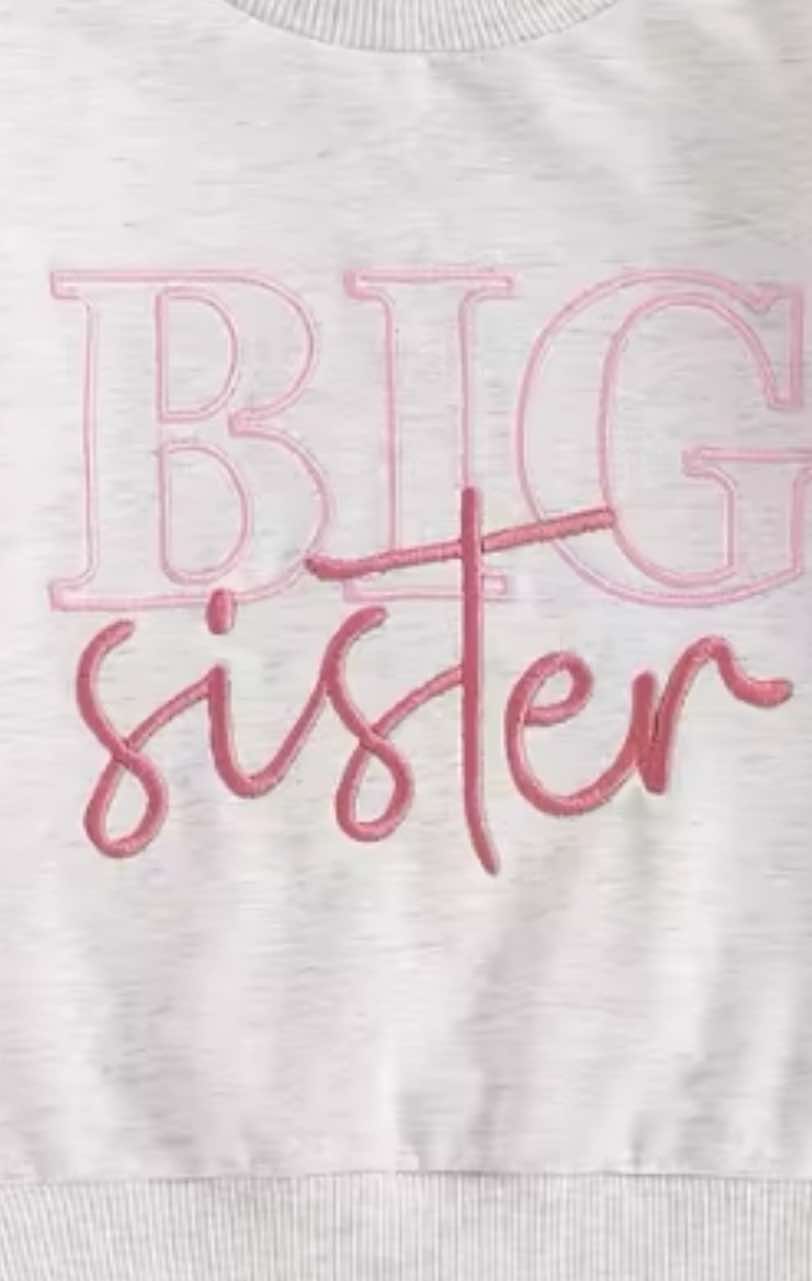 Big Sister Embroidered Sweatshirt