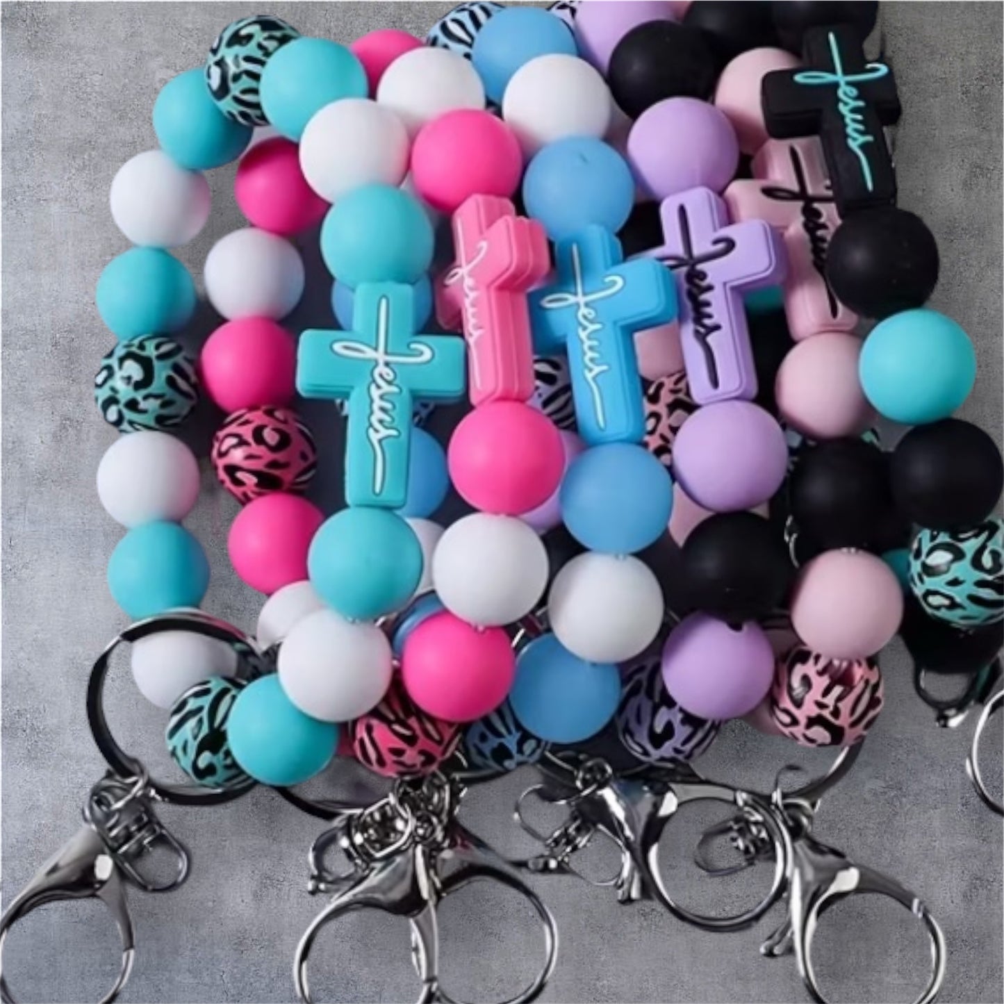 Jesus Keychains & Wrist Keyrings