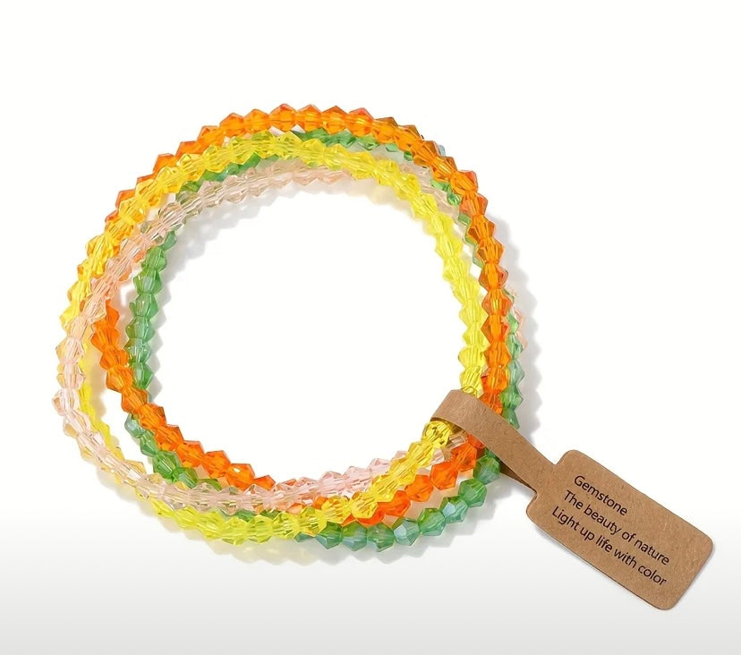Beaded 4 piece bracelets