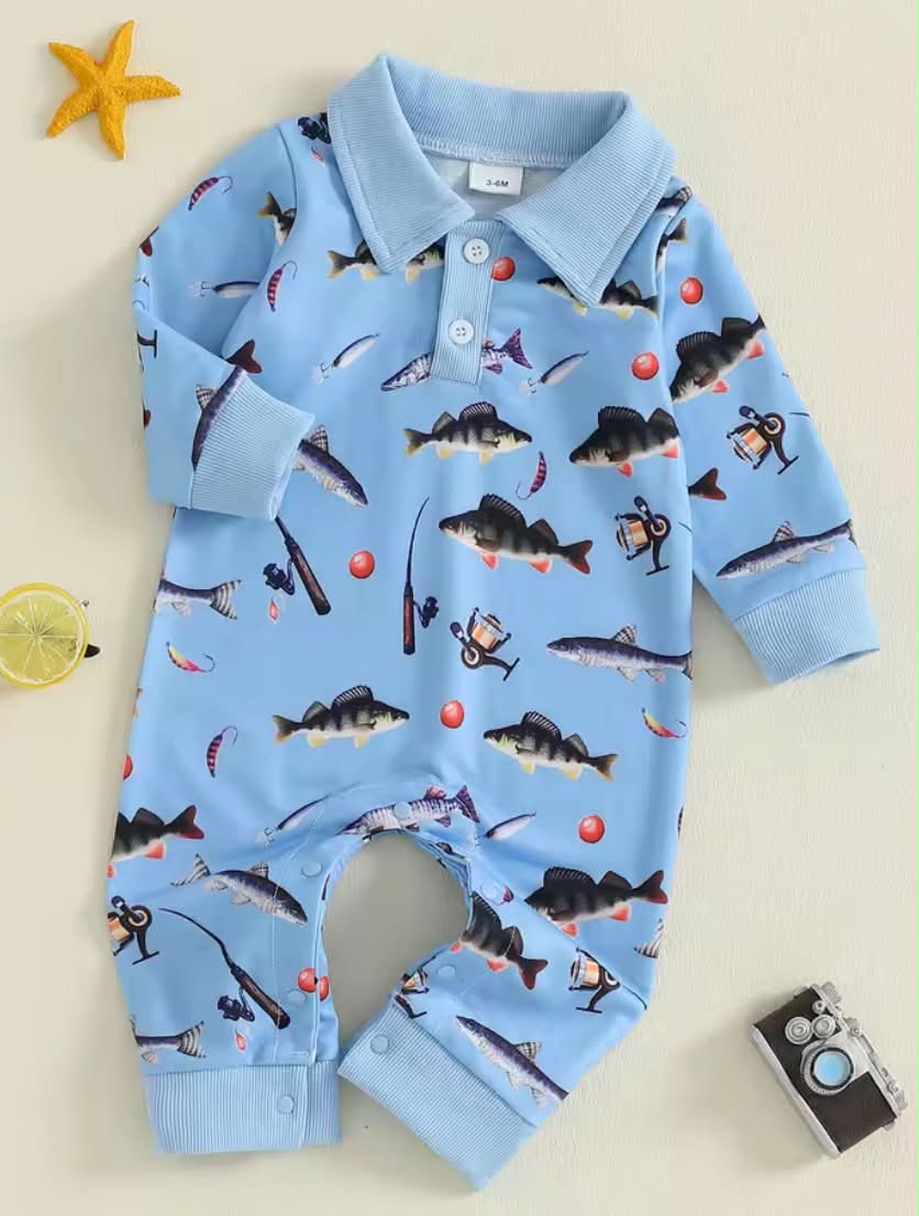 Fishing Blue Jumpsuit