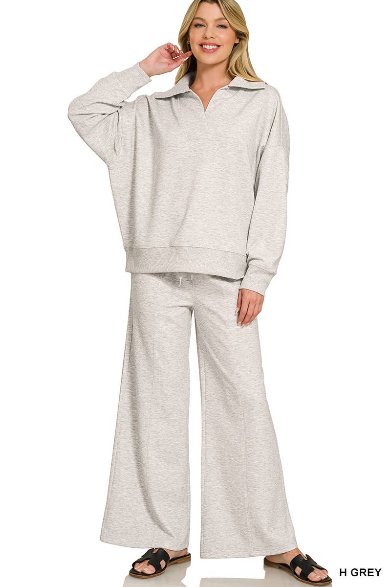 Scuba Collared Pullover & Pants Set
