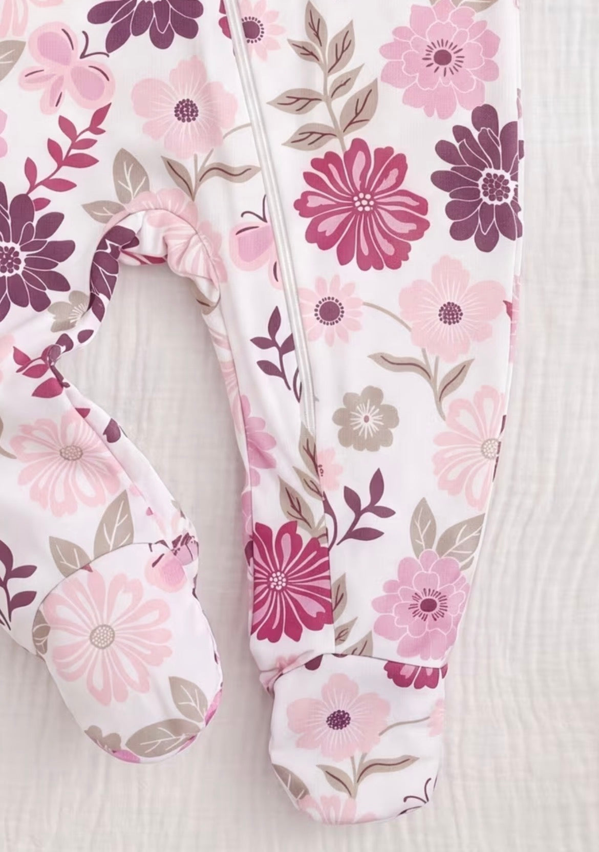 Plum Rose Zip Up Sleeper