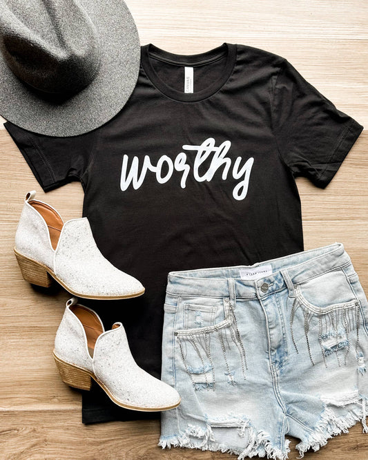 Worthy Black Graphic Tee