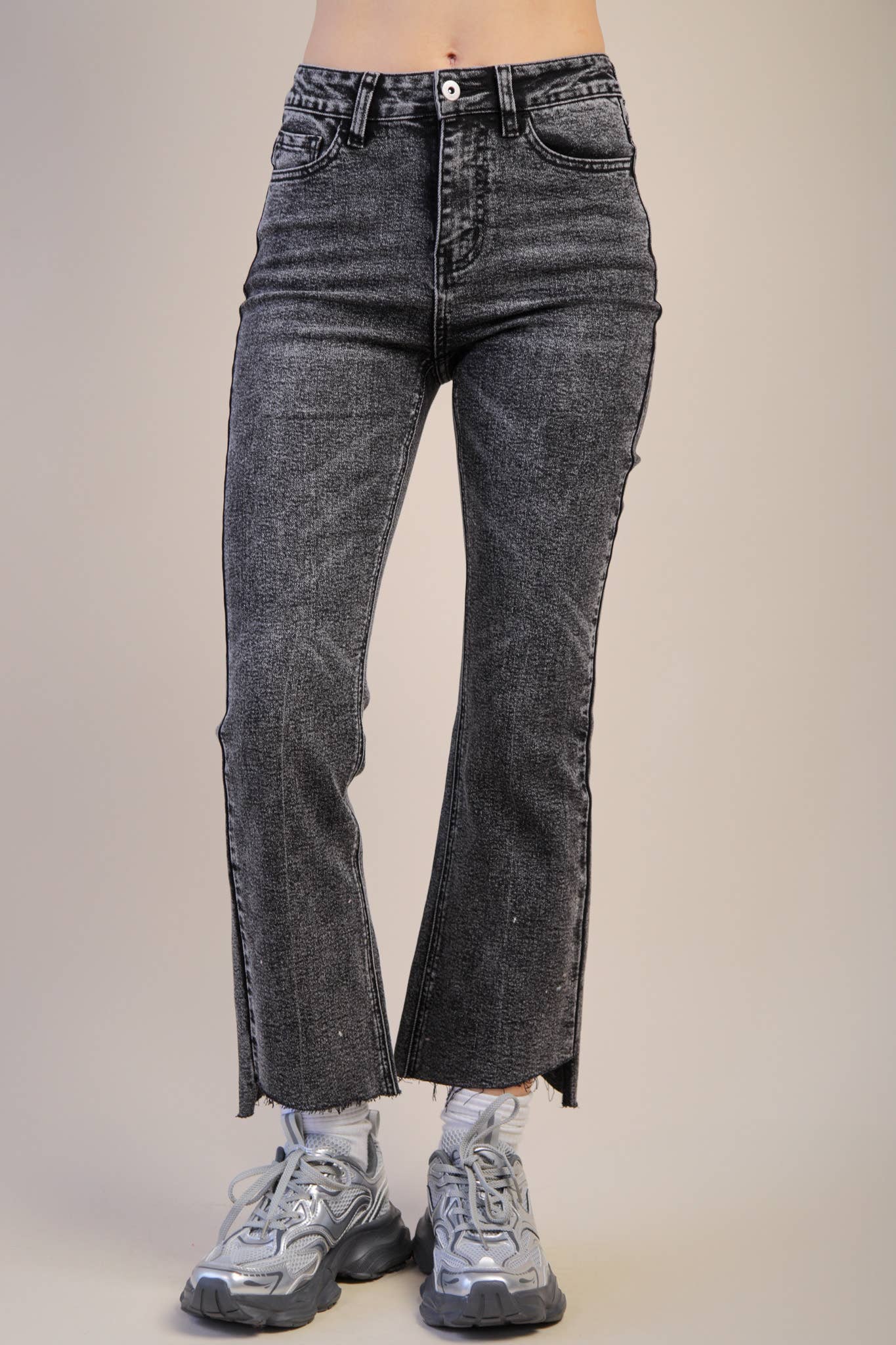 VERY JEAN Washed Denim Bootcut Pants
