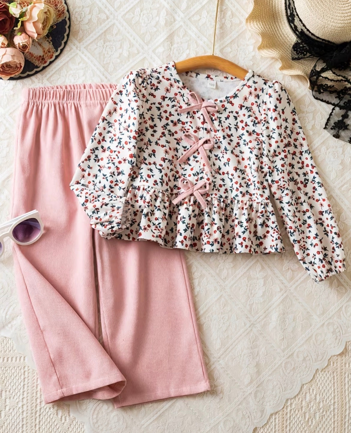 Corduroy Flowers and Bows
