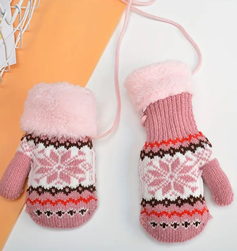 Kids Fur Lined Mittens