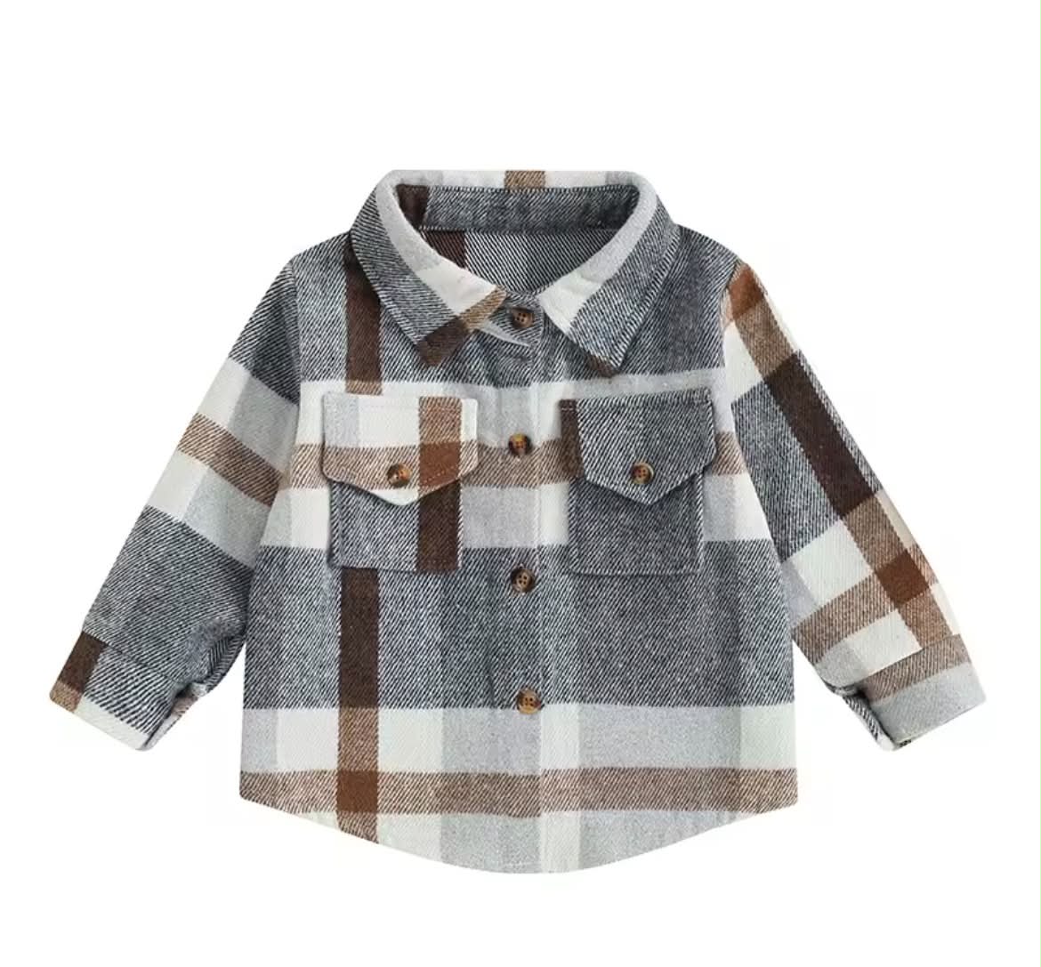 Boys Plaid Shacket