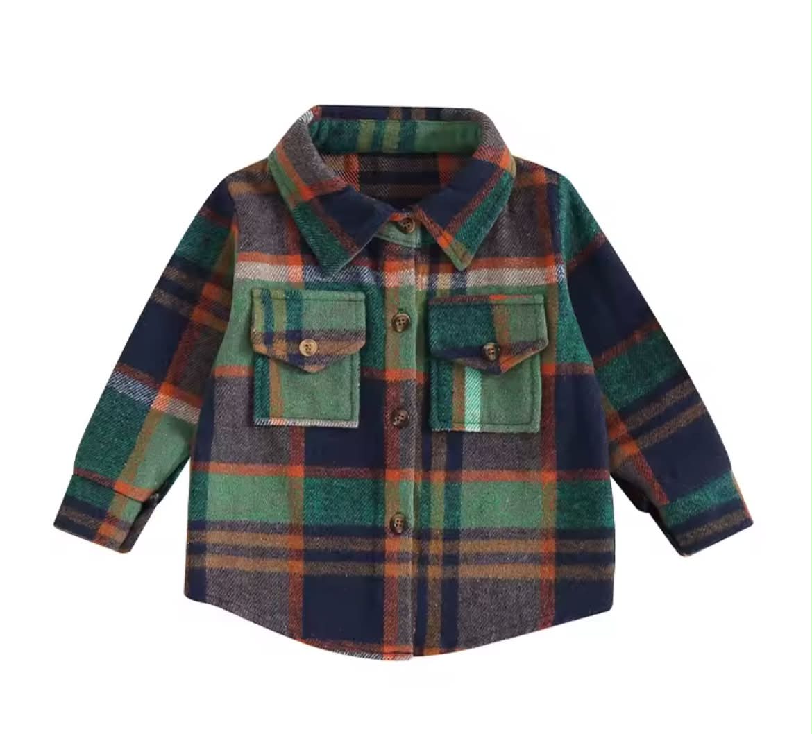 Boys Plaid Shacket
