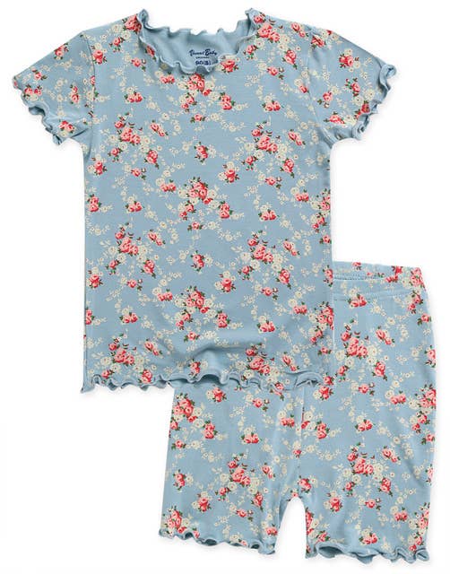 Shirring Flower Mint Pajama