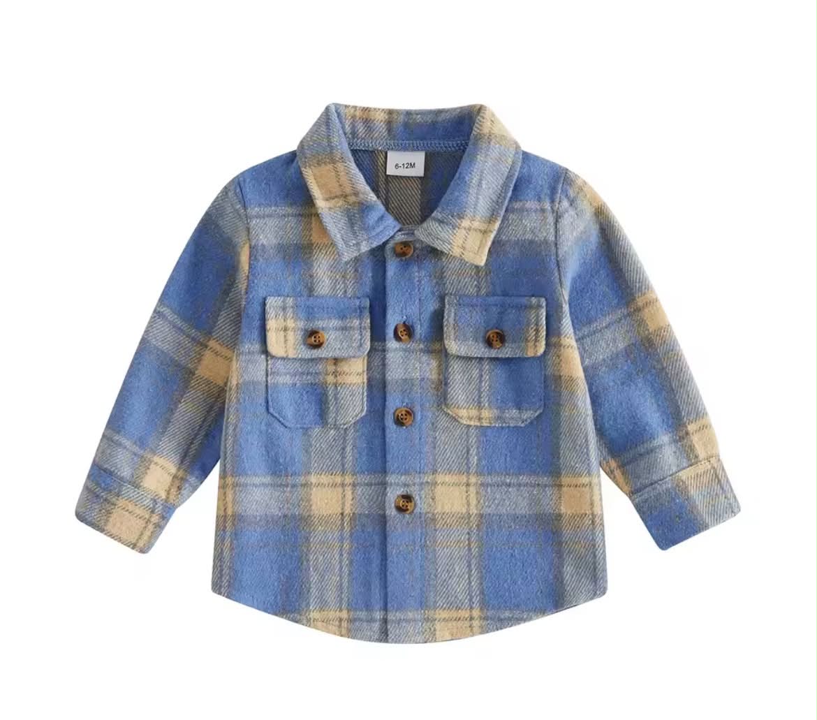 Boys Plaid Shacket
