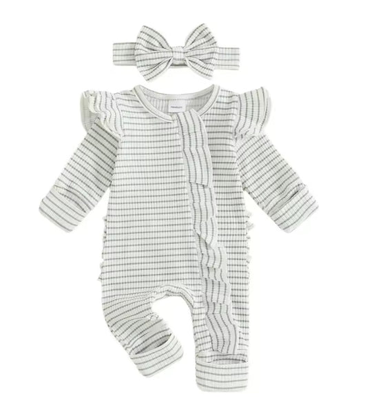 Front Ruffle Jumpsuit