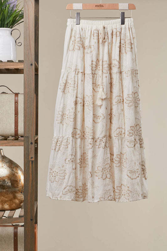 Heirloom Garden Embroidered Maxi Skirt
