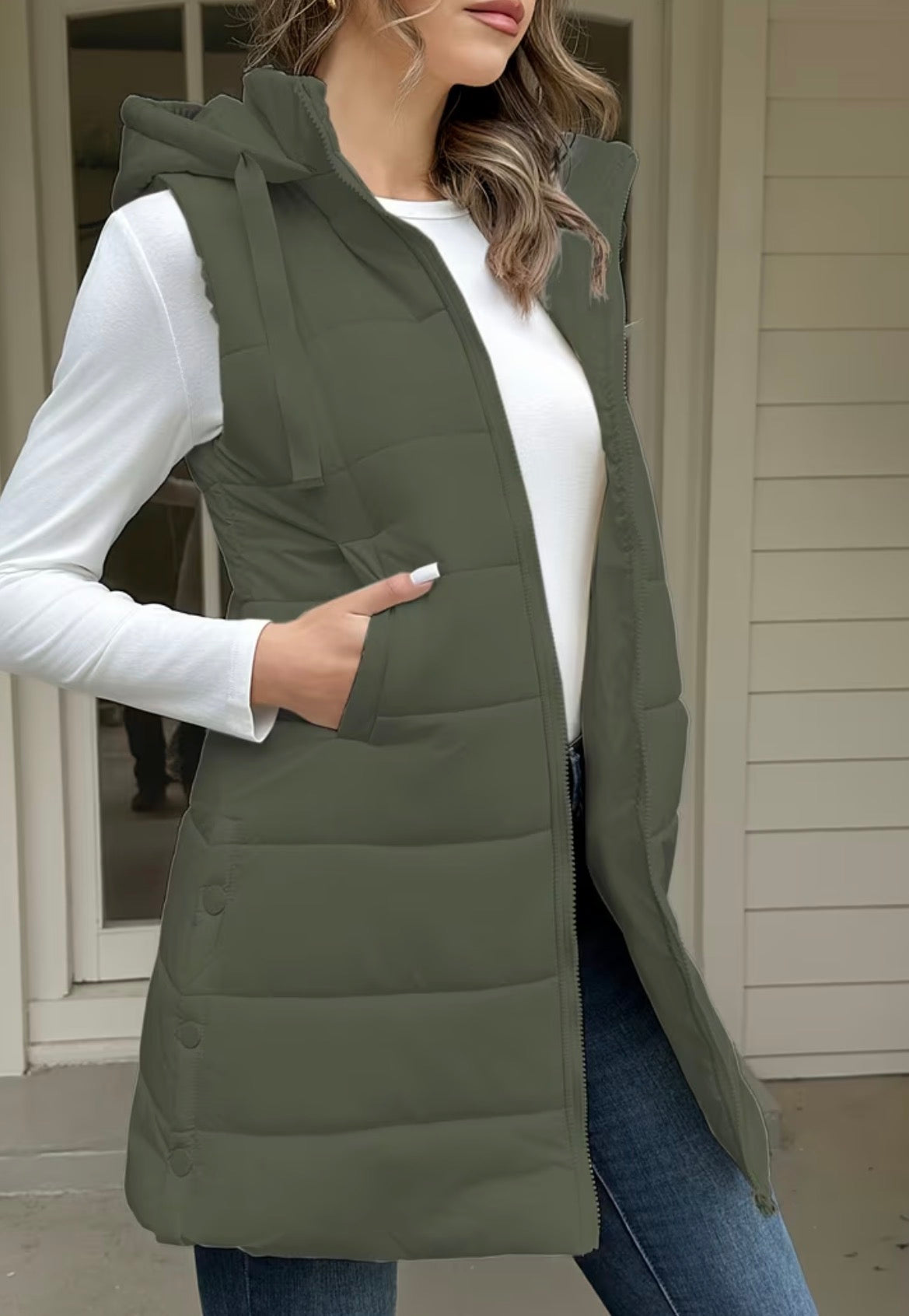 Long Puffy Vest