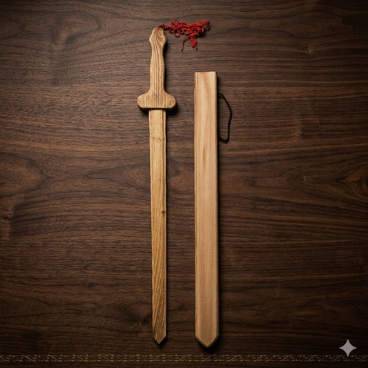 TOY WOOD SWORD WITH SHEATH