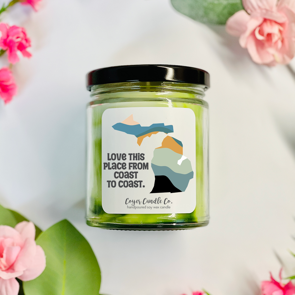 9 oz Jar Candle - Michigan Ribbons of Beauty