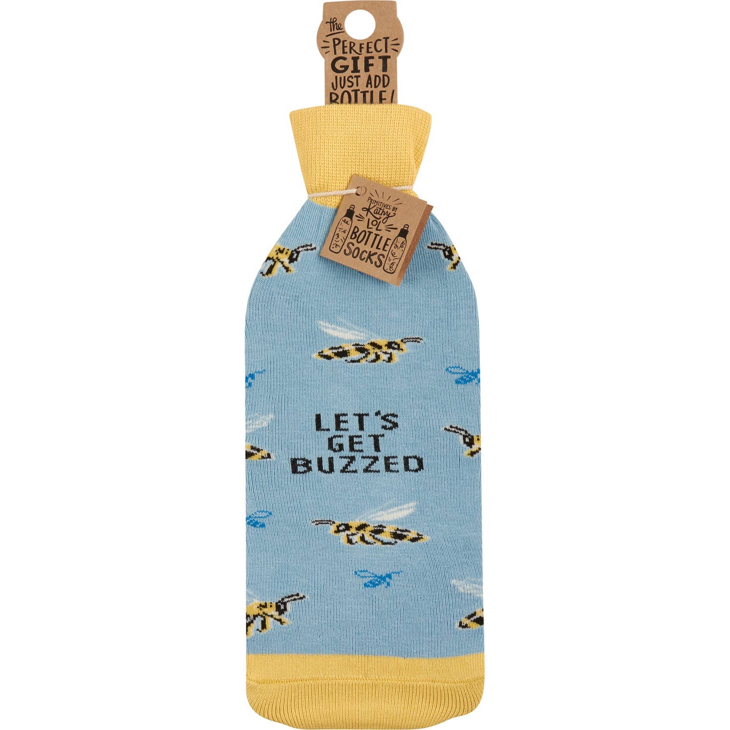 Let's Get Buzzed Bottle Sock