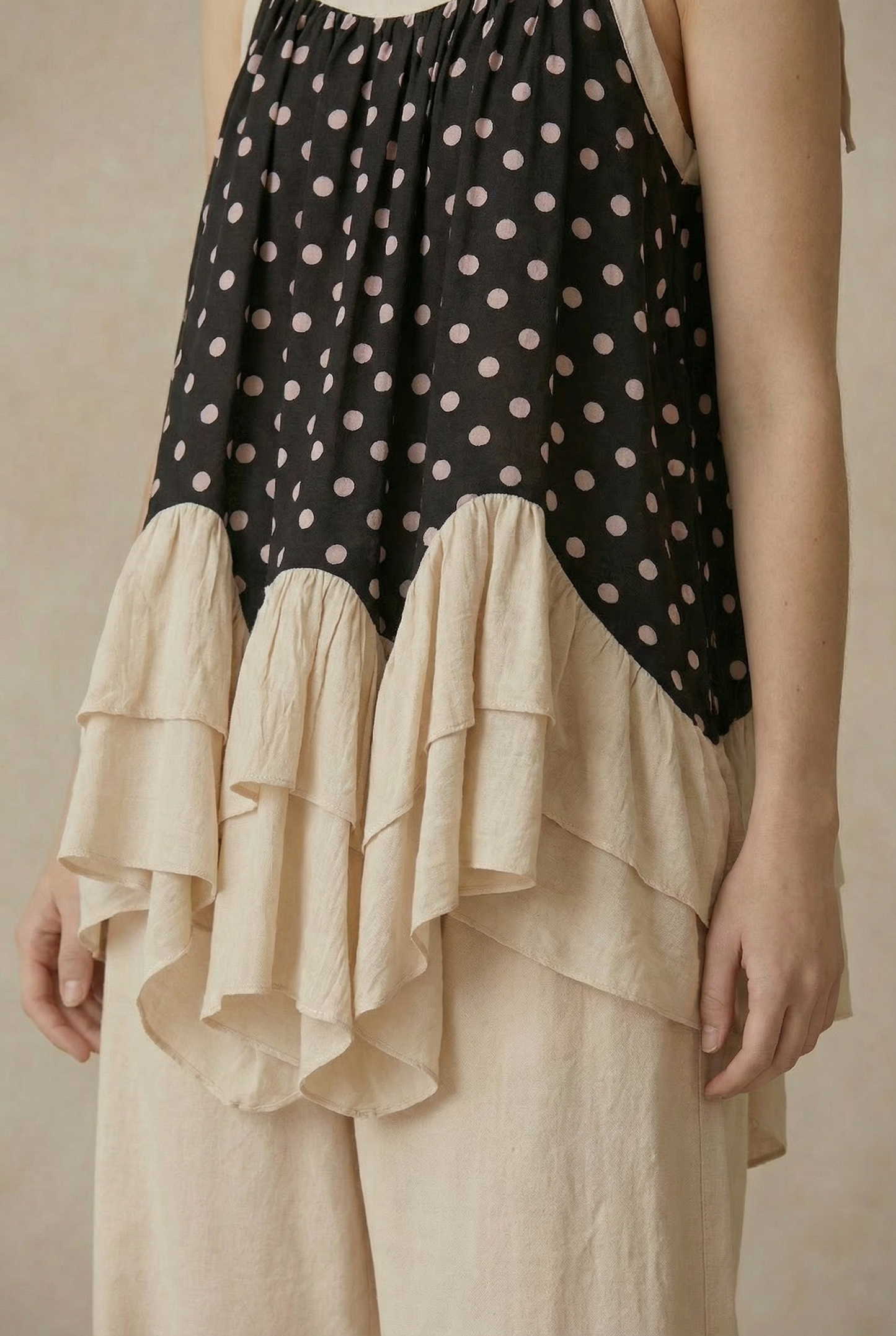Polka Dot  Layered Tunic
