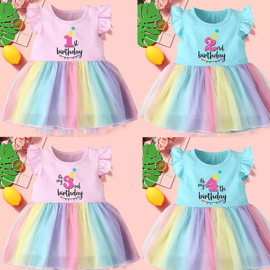 Birthday Rainbow Number Dress - #2-4