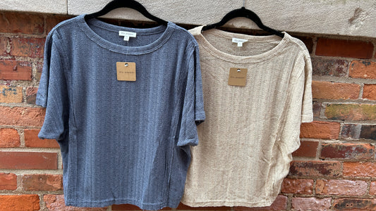 Dolman Exposed Seam Knit Top