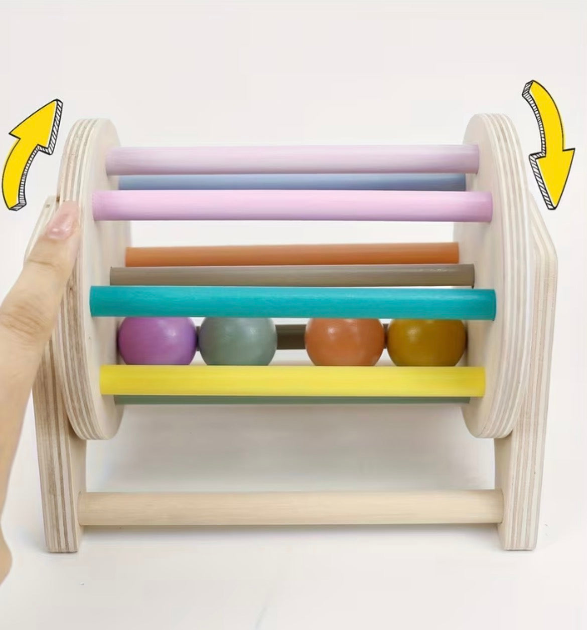 Wood Baby Roll Drum Toy