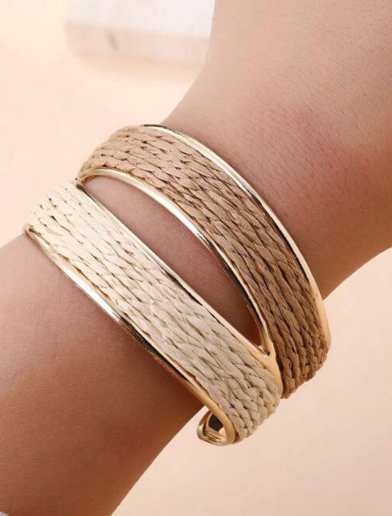 Boho Dual Color Textured Bracelet