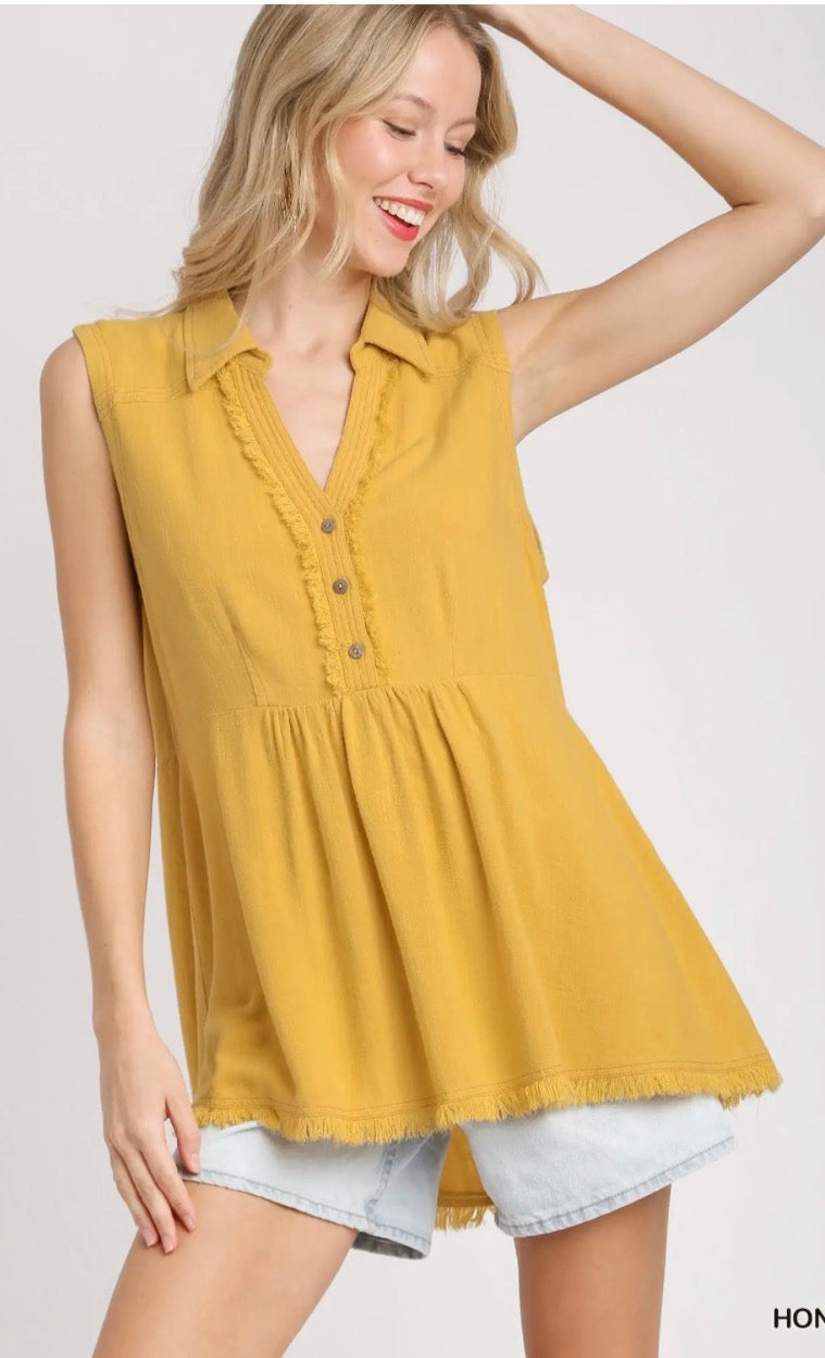 UMGEE Stitch & Fray Detail Tunic