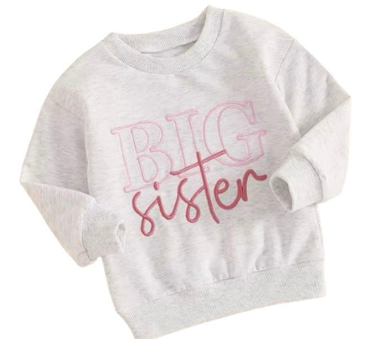 Big Sister Embroidered Sweatshirt