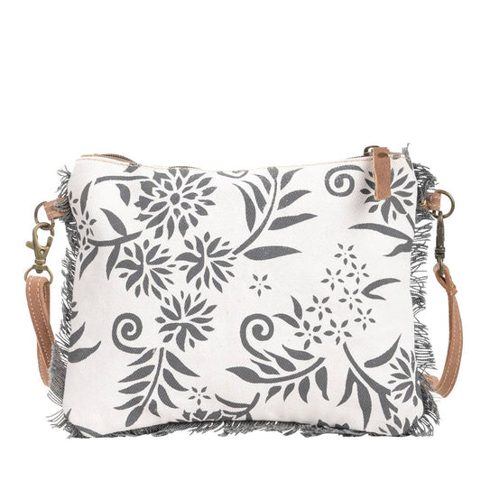 Canvas With Flowers And Fringe Trim
