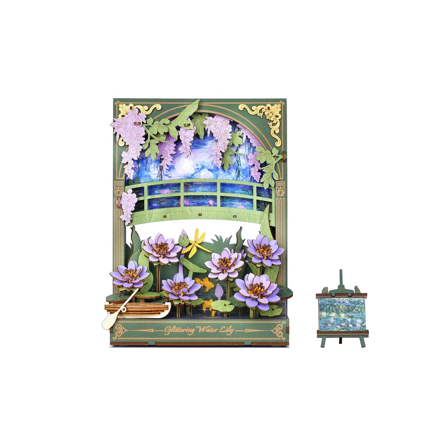DIY 3D Wooden Puzzle: Glittering Water Lily