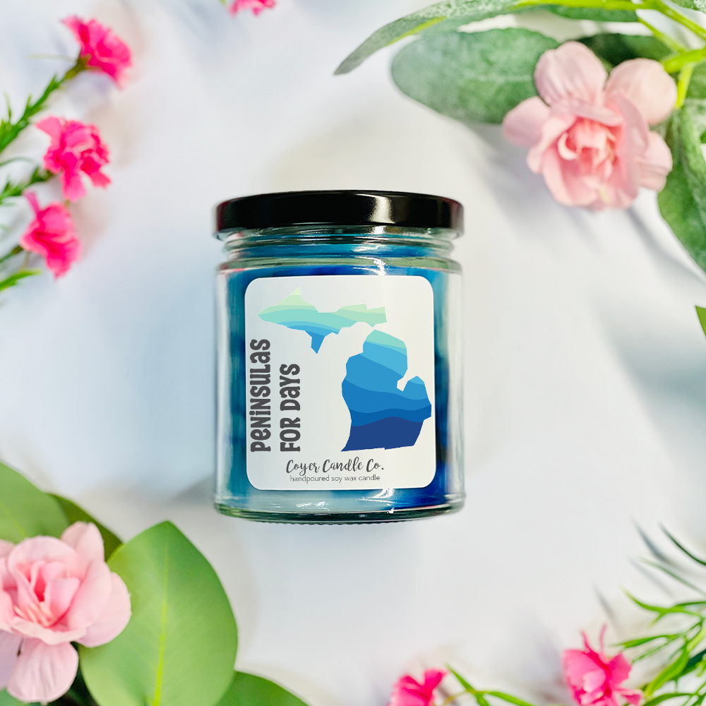 9 oz Jar Candle - Michigan Ribbons of Beauty