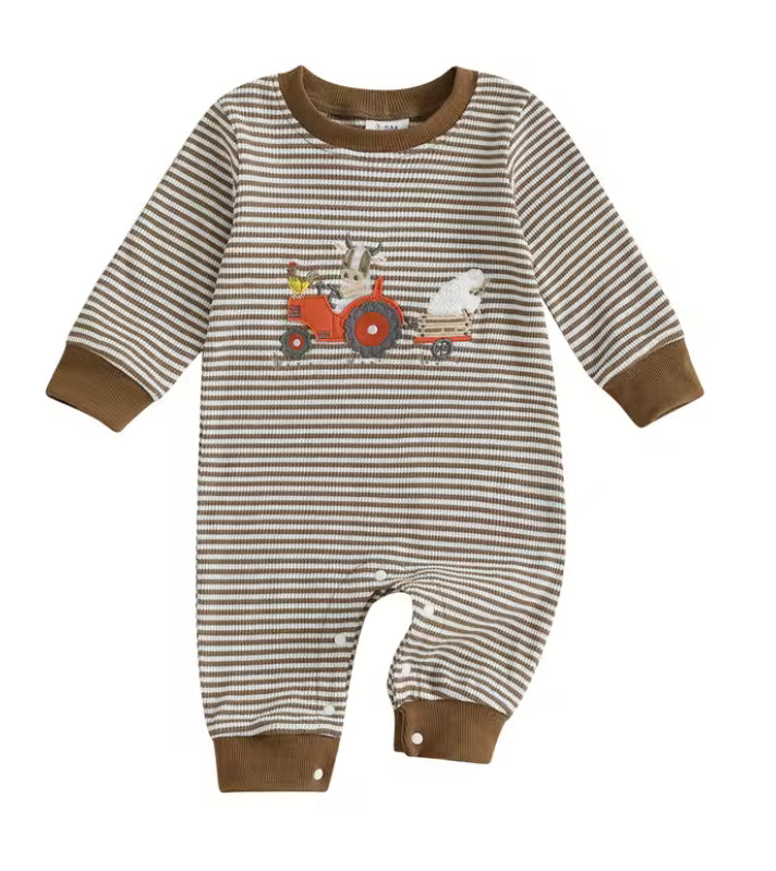 Farm Life Waffle Knit Jumpsuit