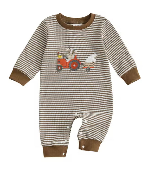 Farm Life Waffle Knit Jumpsuit