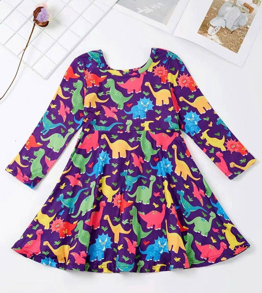 Purple Dinosaur Dress