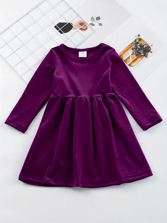 Purple Velvet Dress