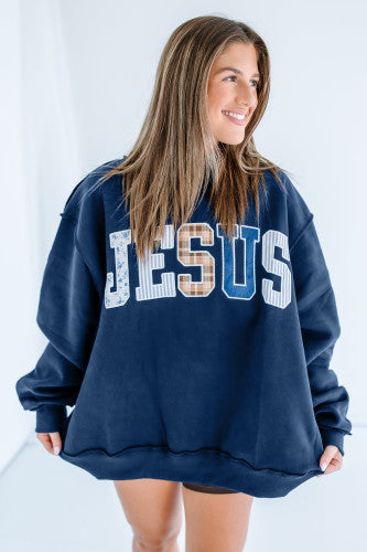 Embroidered JESUS Sweatshirt